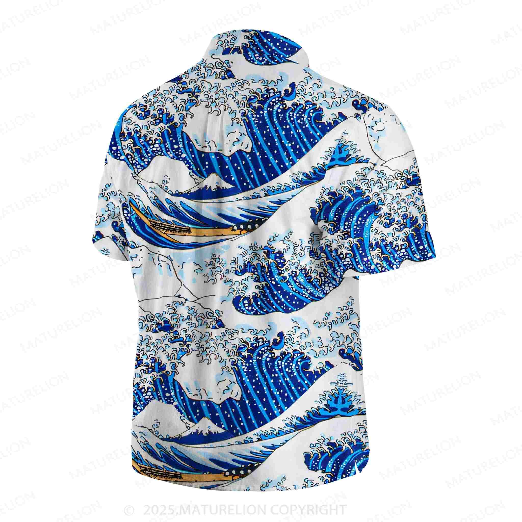 Maturelion Great Wave off Kanagawa Hawaiian Shirt