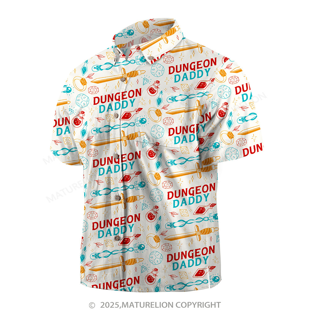 Maturelion Aloha Shirts Dungeon Daddy Button Up Shirt