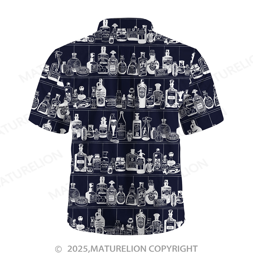 Maturelion Men's Hawaiian Shirt Pacific Flow Button Up Shirt
