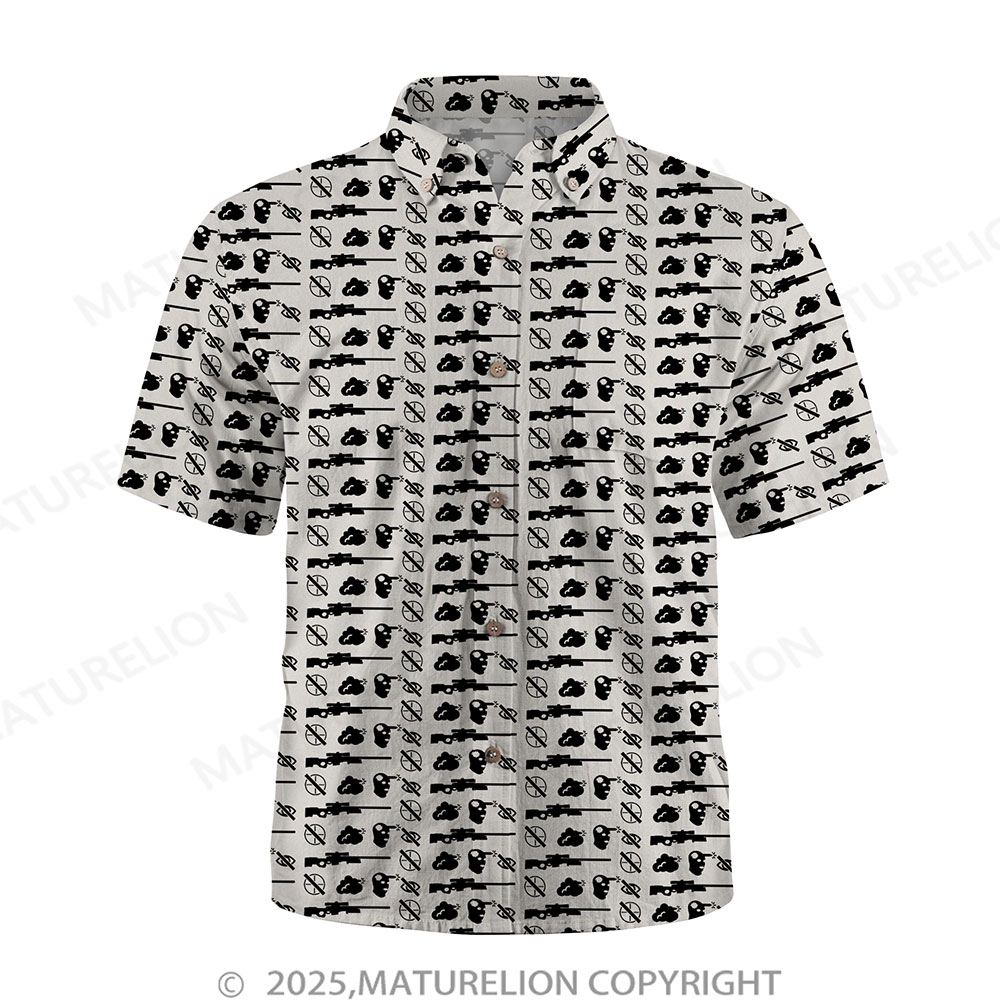 Maturelion Men's Hawaiian Shirt Jungle Vibes Button Up Shirt