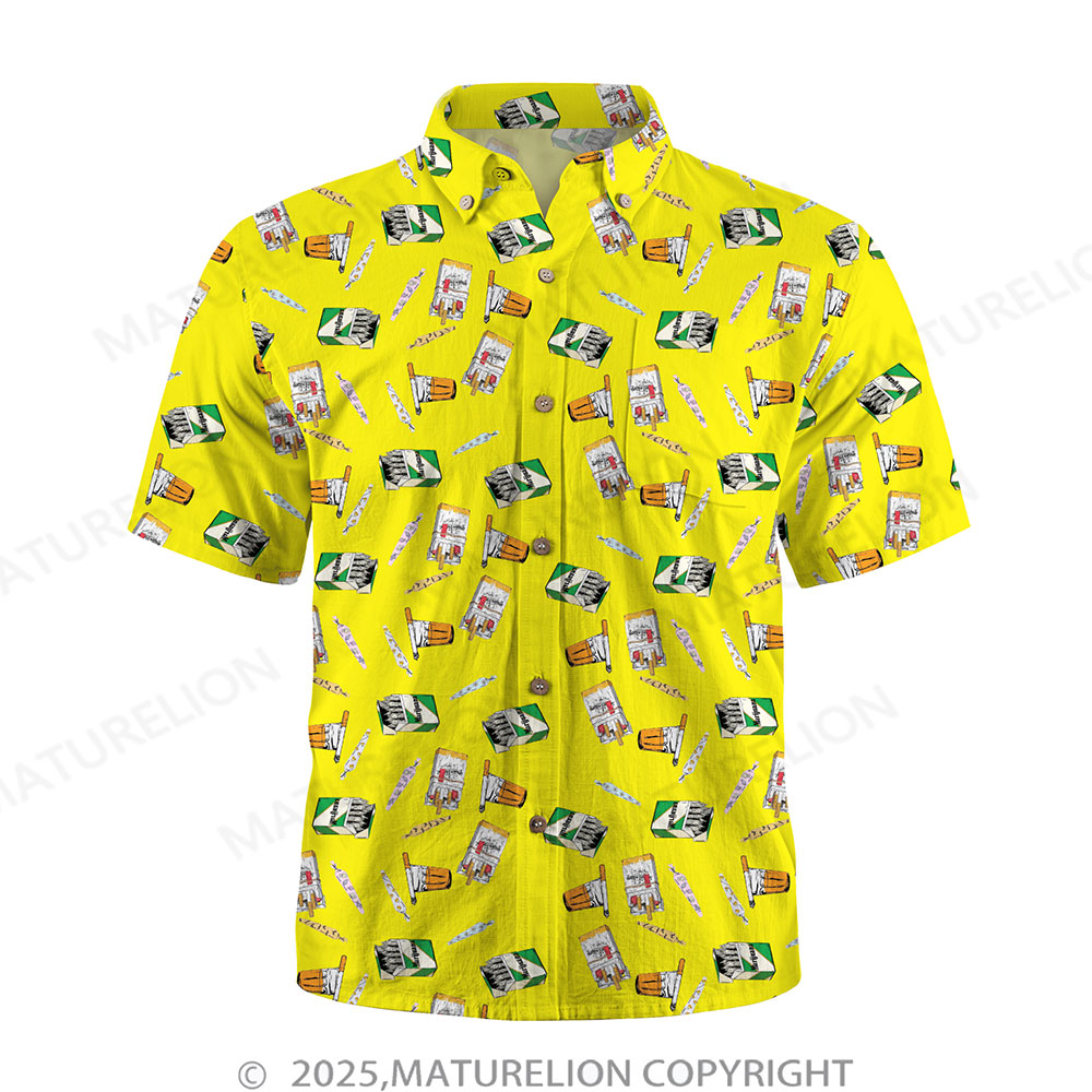 Maturelion Men's Button Pocket ShirtTropical Bliss and Endless Thrills Hawaiian Shirt