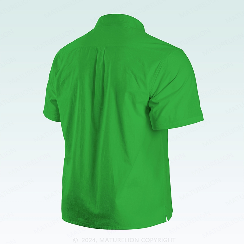 Maturelion St. Patrick's Button Pocket ShirtVintage Shamrock Edition Hawaiian Shirt