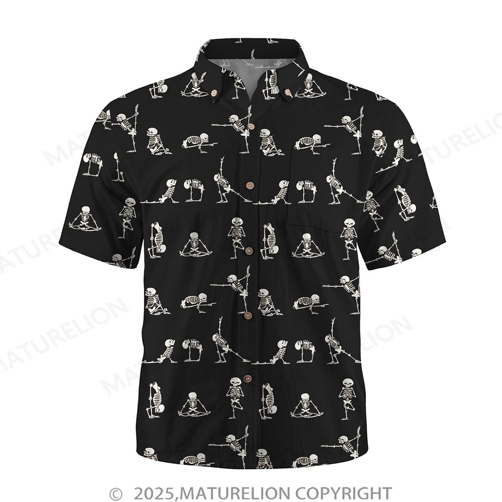 Maturelion Men's Button Pocket ShirtHeat of the Island and Fire of Desire Hawaiian Shirt