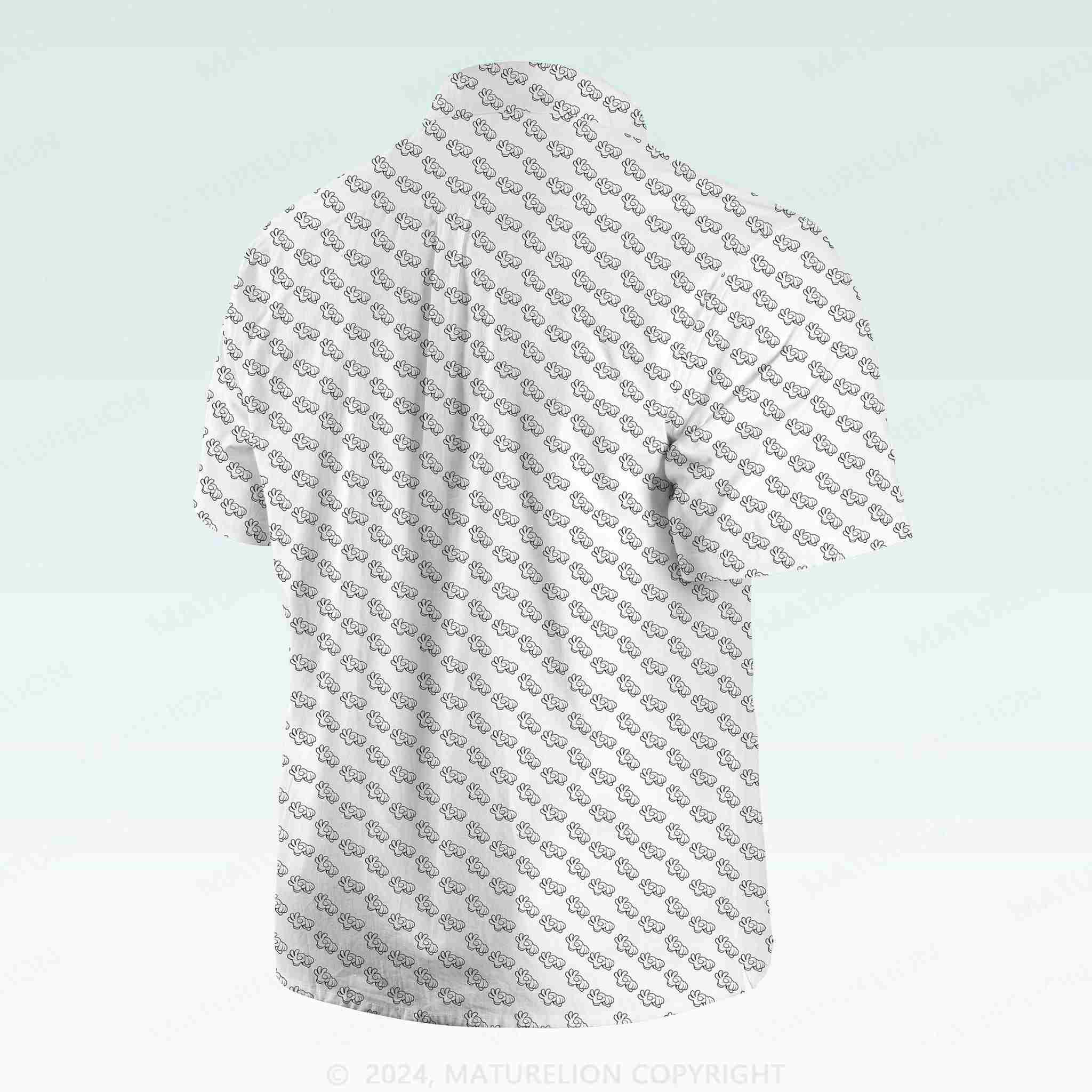 Maturelion Men's Button Pocket ShirtVintage Beach Hawaiian Shirt