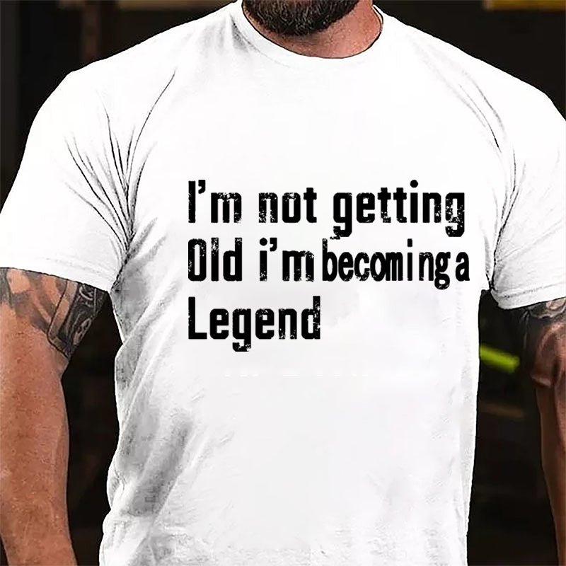 I'm Not Getting Old I'm Becoming A Legend Men's Cotton T-shirt-Maturelion