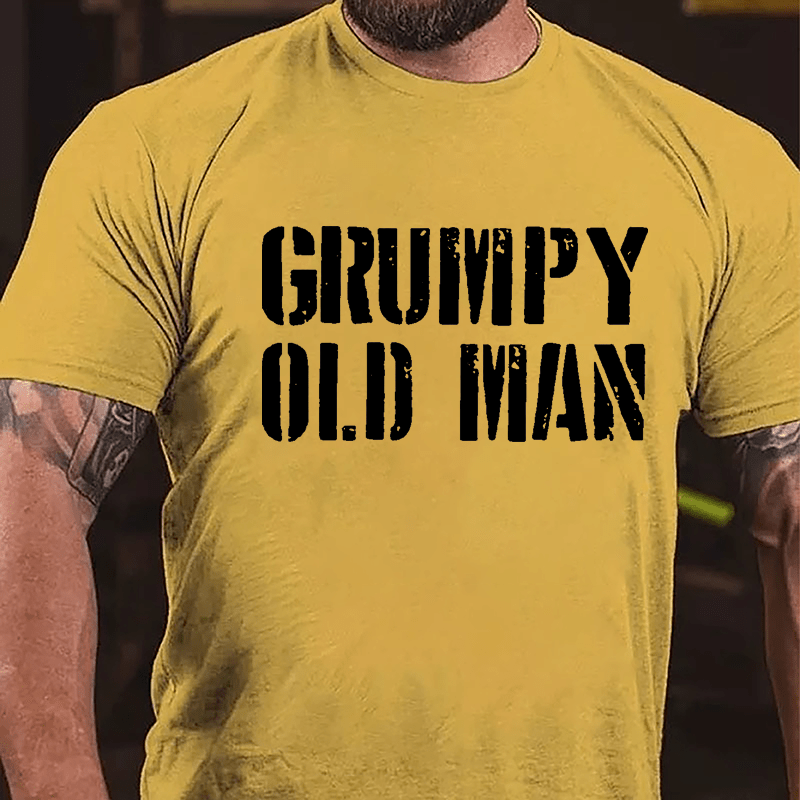 Grumpy Old Man Cotton T-shirt-Maturelion
