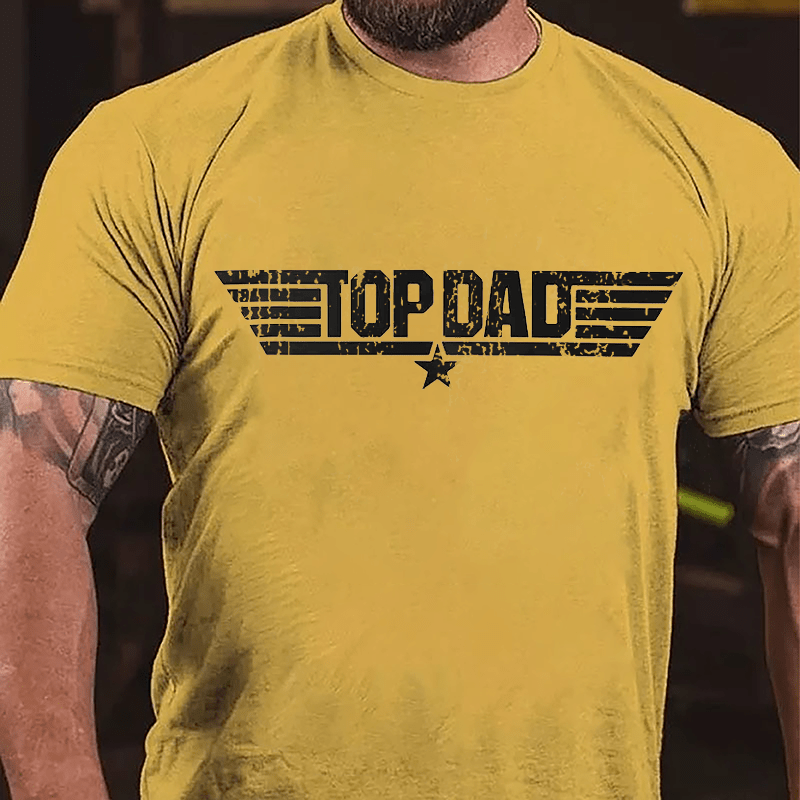 Top Dad Cotton T-Shirt (Free Customization)-Maturelion