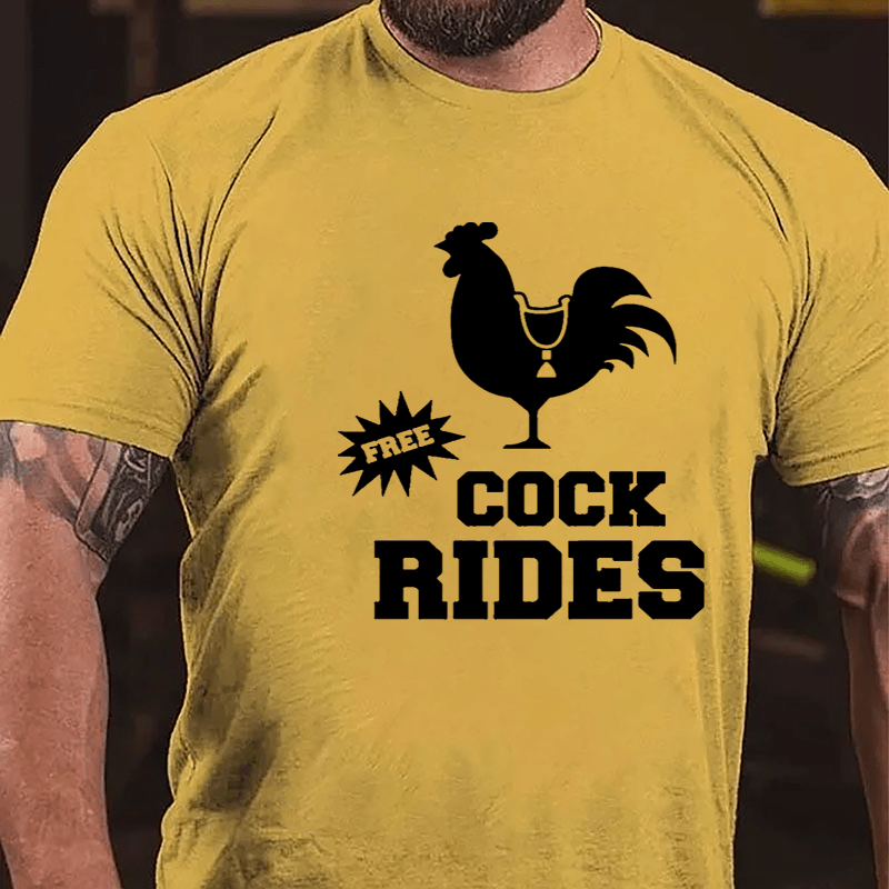 Free Cock Rides Cotton T-shirt-Maturelion