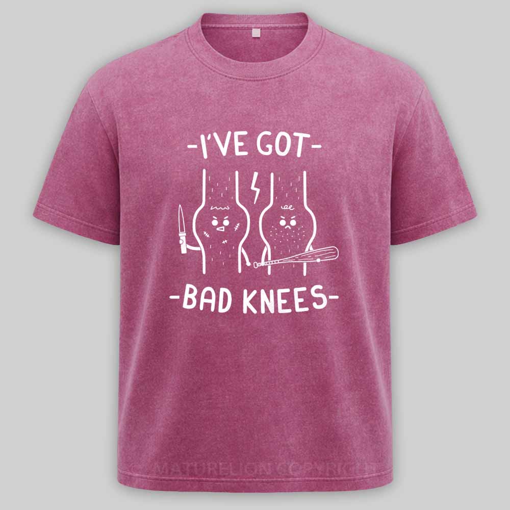 Maturelion Bad Knees Washed T-shirt