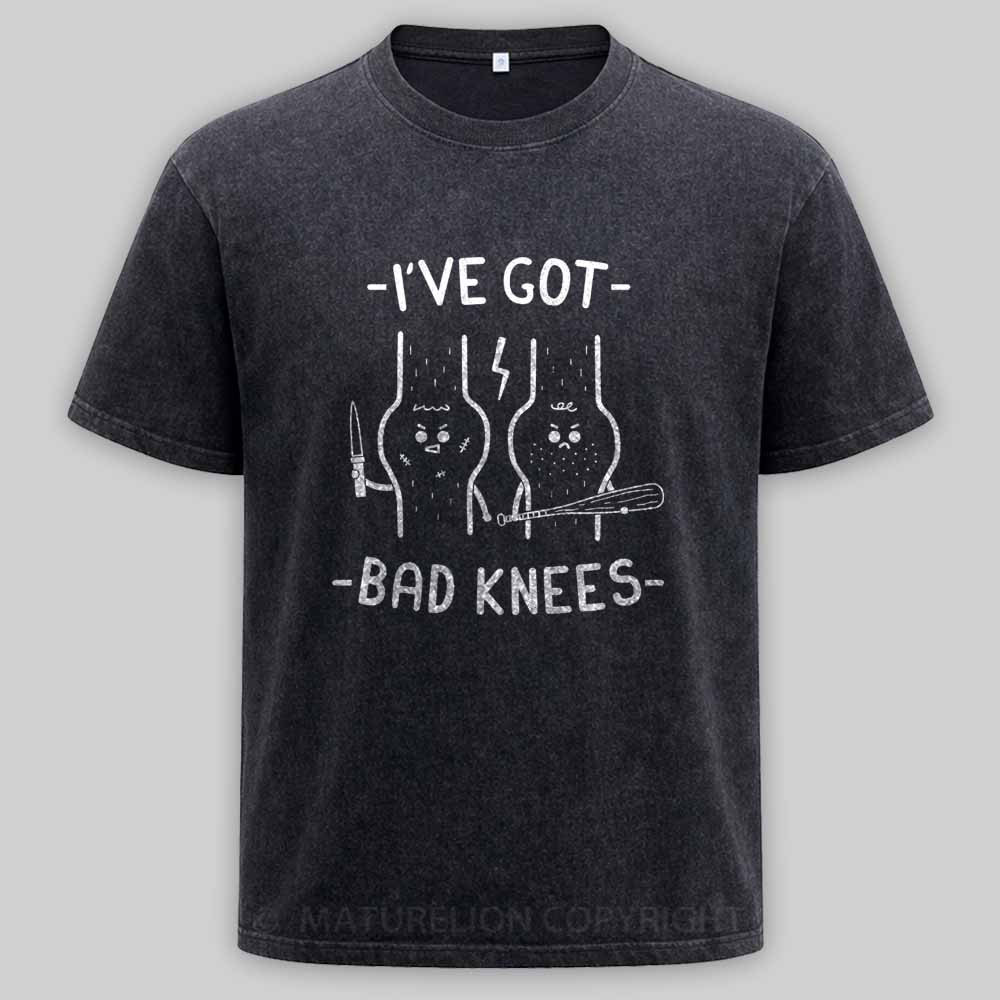 Maturelion Bad Knees Washed T-shirt