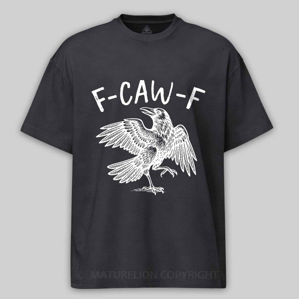 Maturelion Men's T-shirt F-Caw-F Cotton T-shirt