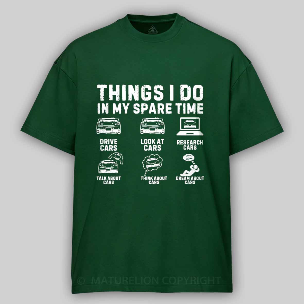 Maturelion Funny Car Lover Enthusiast Cotton T-shirt