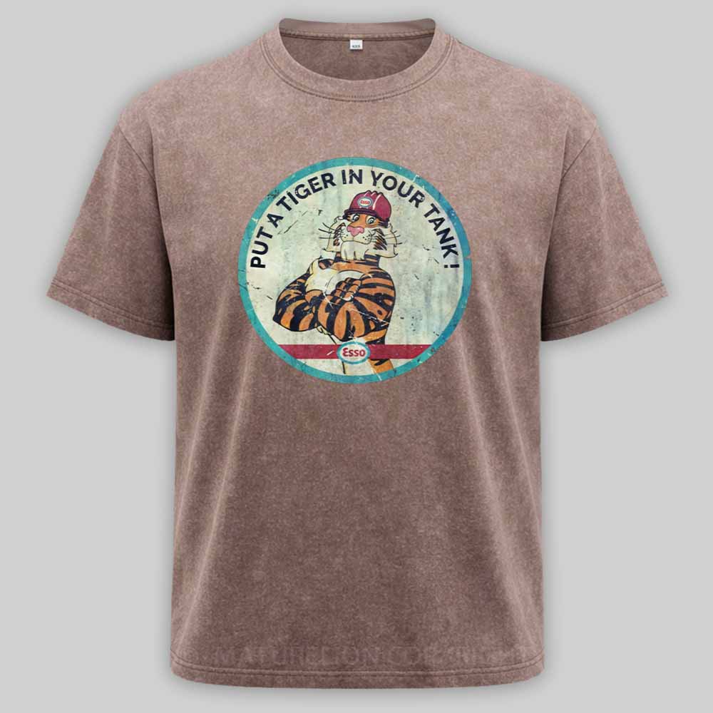 Maturelion Put a Tiger in Your Tank Washed T-shirt