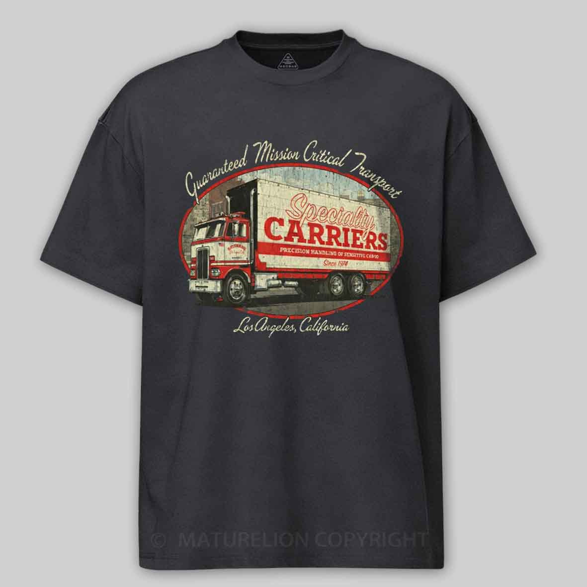 Maturelion Specialty Carriers Los Angeles 1974 Cotton T-shirt