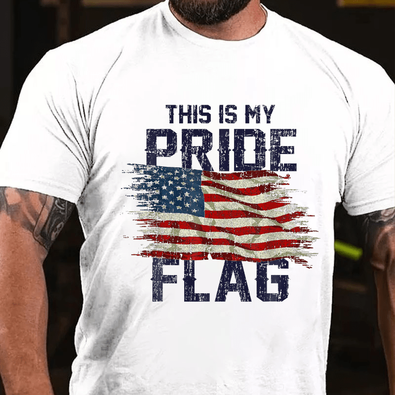 This Is My Proud Flag 4th of July Cotton T-shirt (Free Customization)-Maturelion