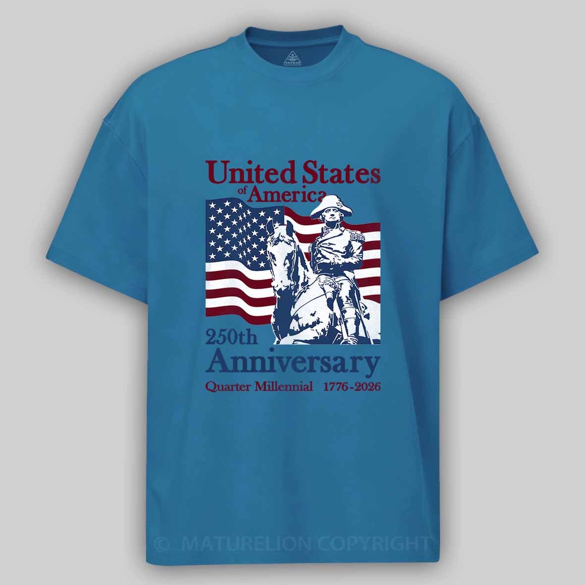 Maturelion Men's T-Shirt United States of America Cotton T-Shirt