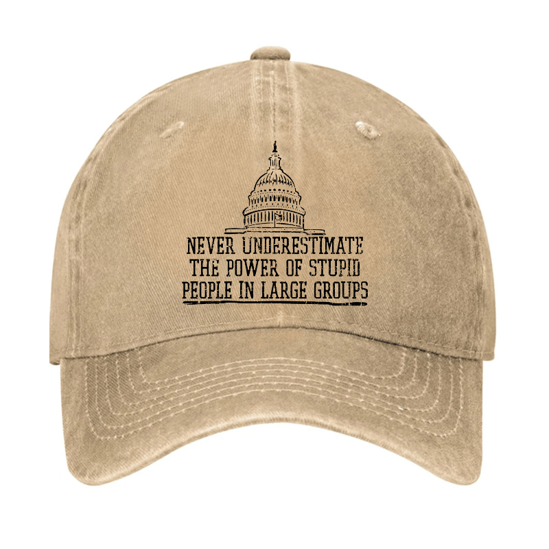 Never Underestimate The Power Of Stupid People In Large Groups Cap-Maturelion