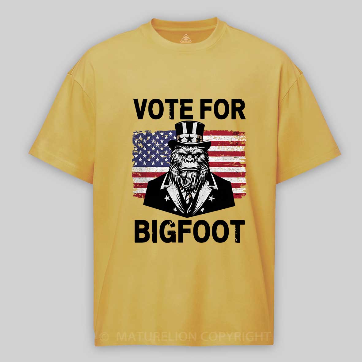 Maturelion Vote For Bigfoot Cotton T-Shirt