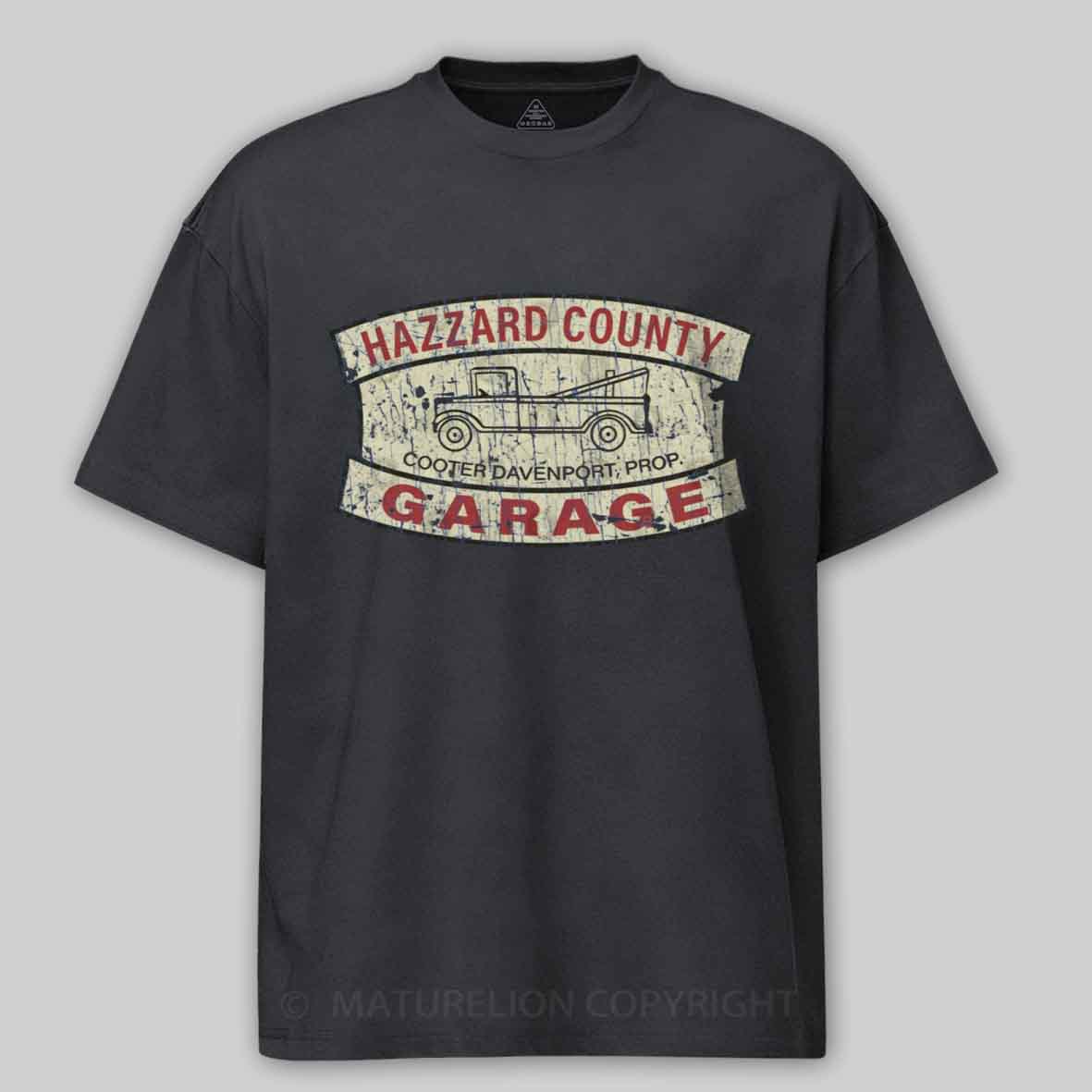 Maturelion Hazzard County Garage 1979 Cotton T-shirt