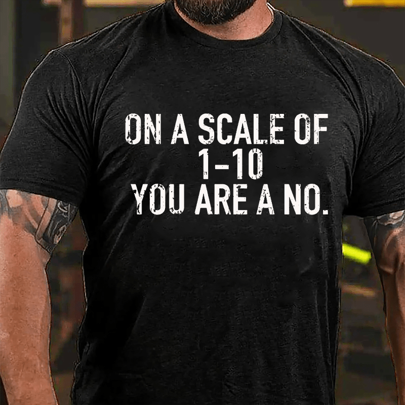 On A Scale Of 1-10 You Are A No. Sarcastic Funny Cotton T-shirt-Maturelion