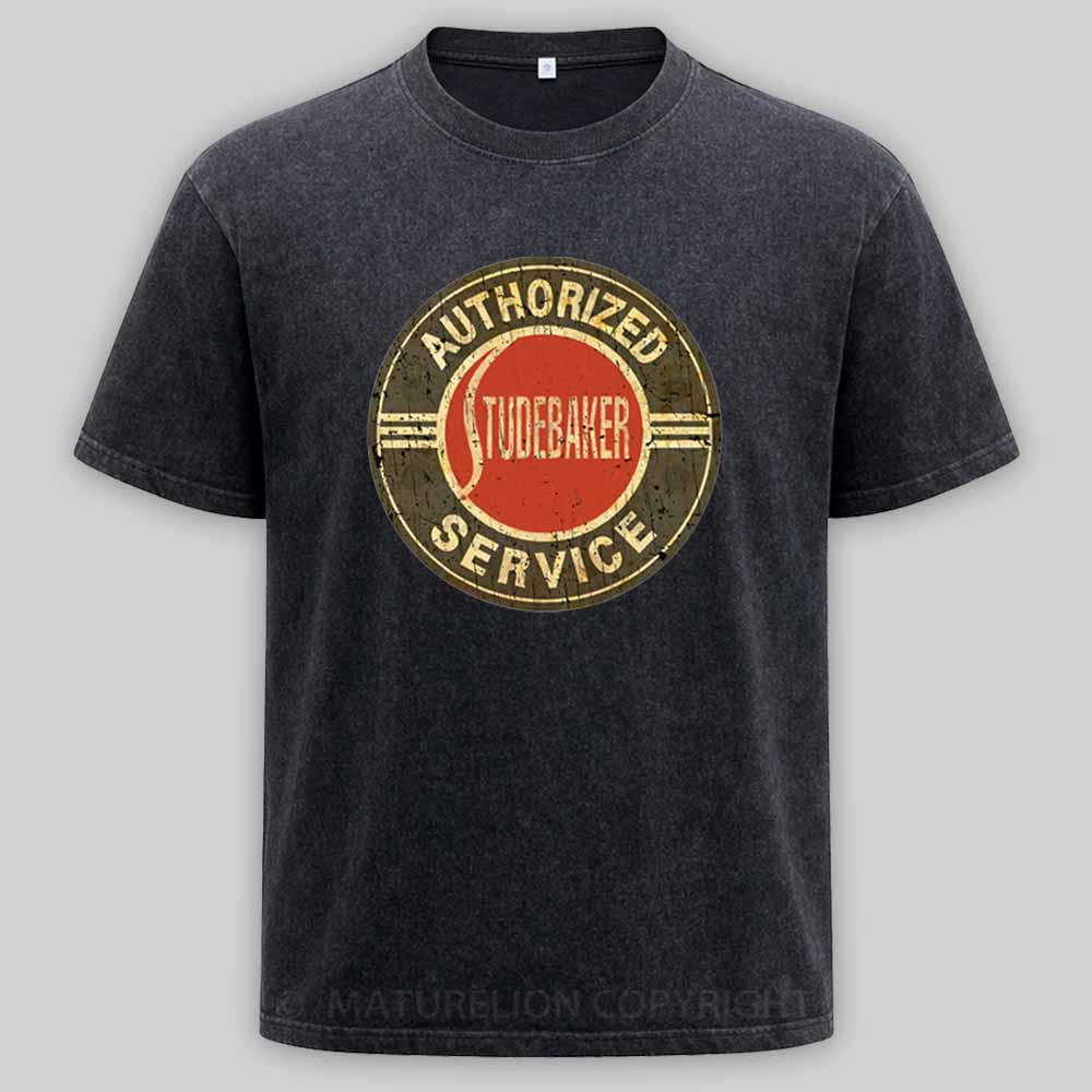Maturelion Authorized Studebaker Service - Vintage Style Washed T-shirt