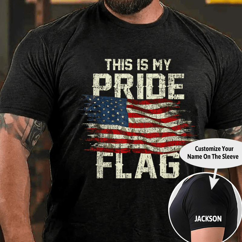 This Is My Proud Flag 4th of July Cotton T-shirt (Free Customization)-Maturelion