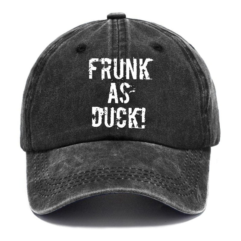 Frunk As Duck Funny Drunk Print Cap-Maturelion