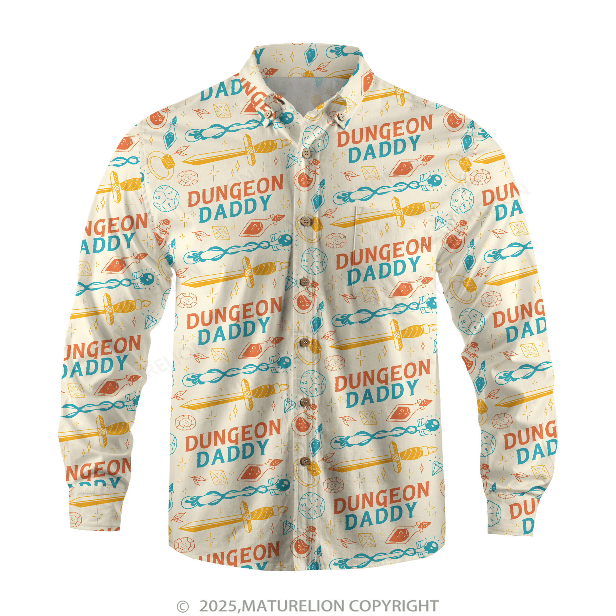 Maturelion Aloha Shirts Dungeon Daddy Inspired Hawaiian Shirt