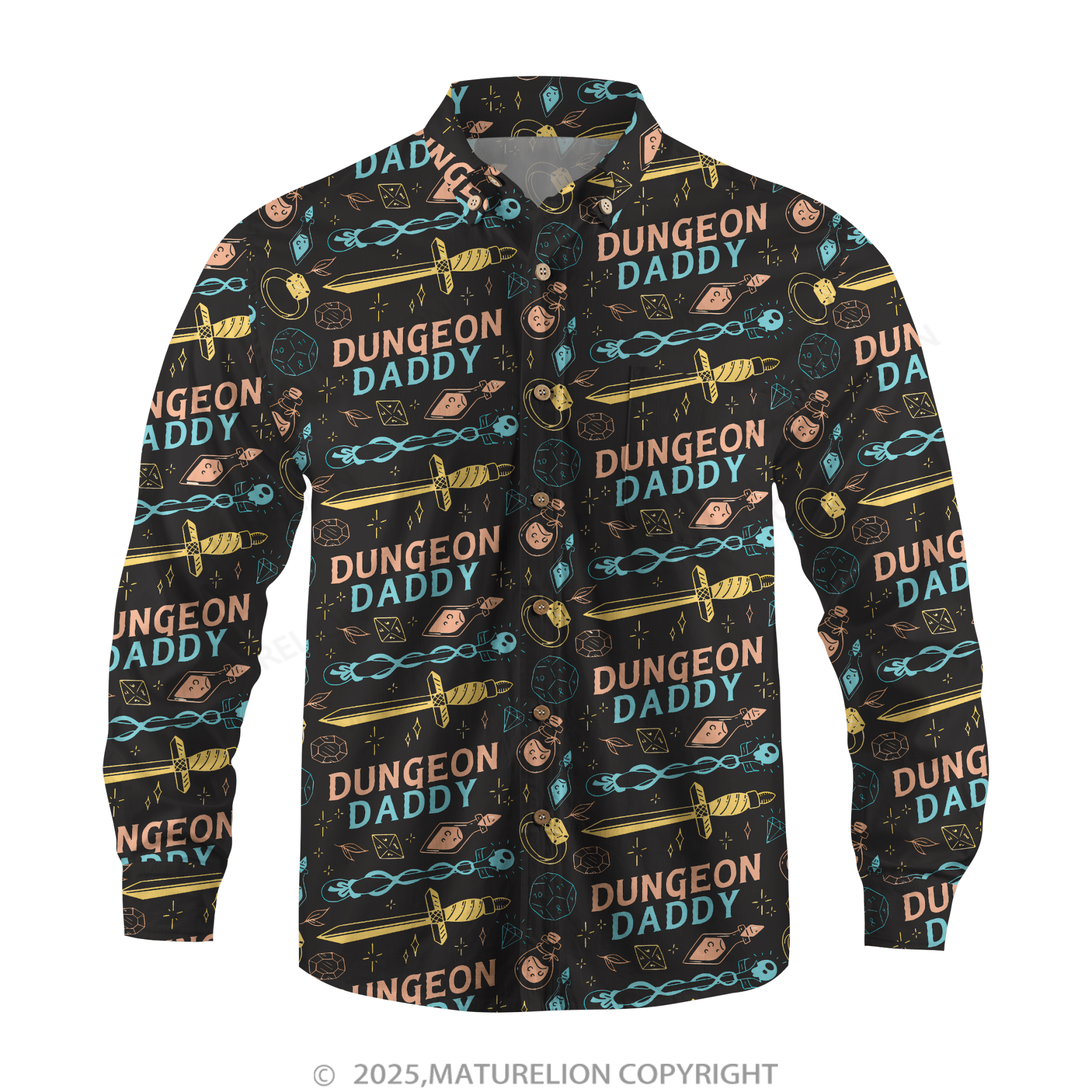 Maturelion Aloha Shirts Dungeon Daddy Inspired Hawaiian Shirt