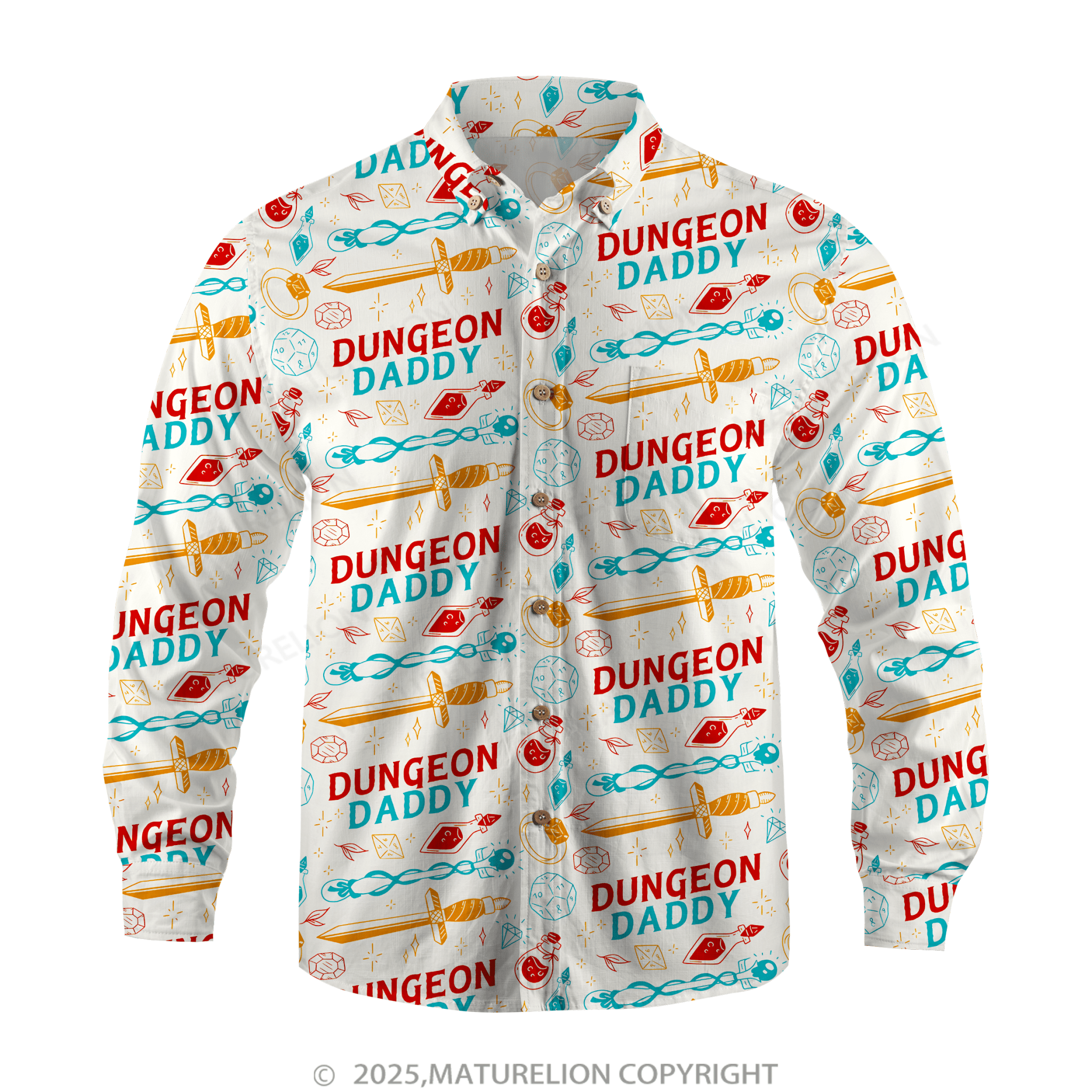 Maturelion Aloha Shirts Dungeon Daddy Inspired Hawaiian Shirt