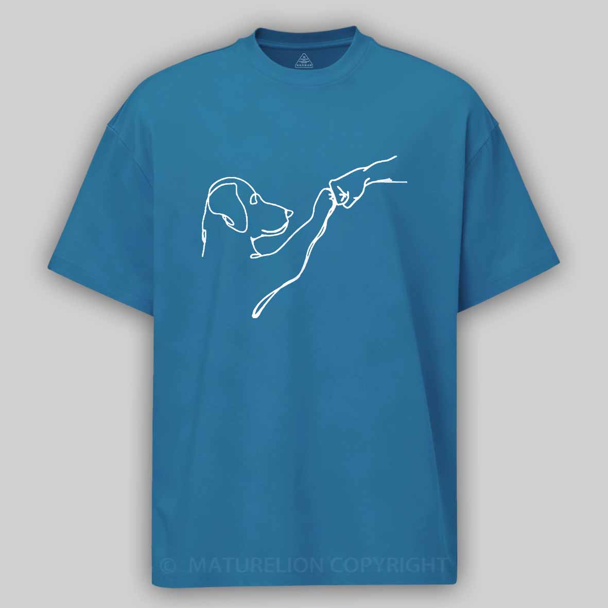 Maturelion Dog Fist Bump Funny Cotton T-Shirt