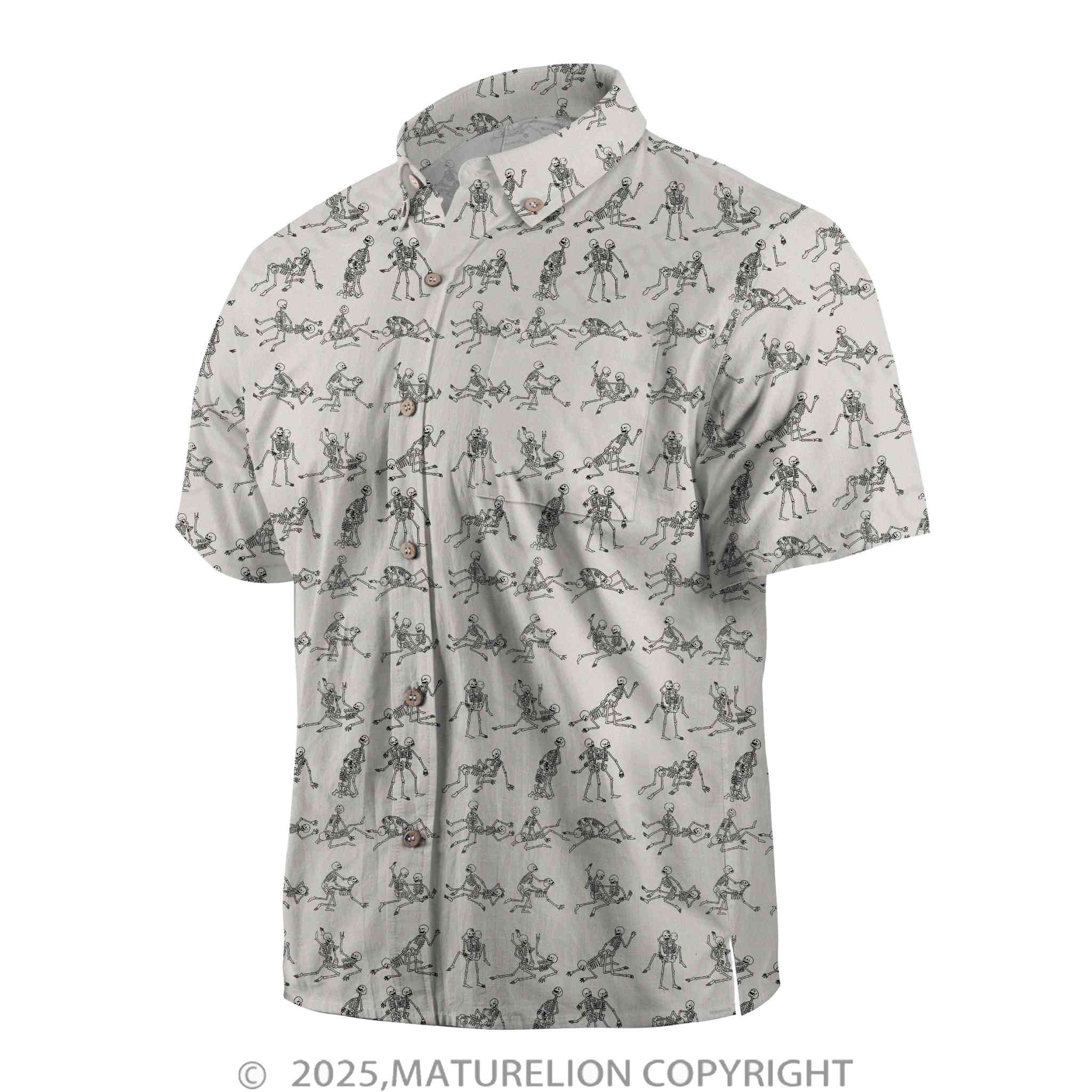 Maturelion Men's Button Pocket Shirt Tropical Nights Hotter Than the Sun Hawaiian Shirt