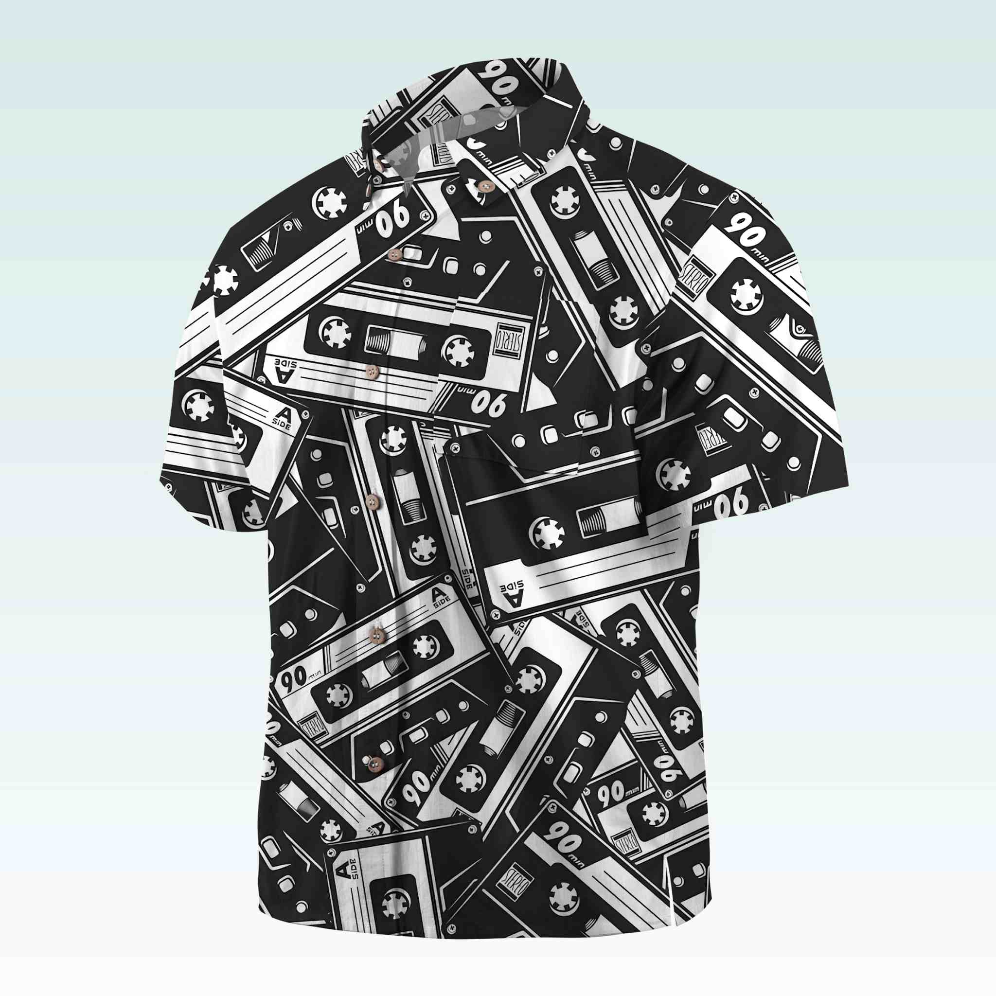 Maturelion Men's Button Pocket ShirtVintage 90s Hawaiian Shirt