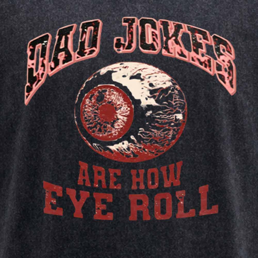 Maturelion Dad Jokes - Eye Roll Washed T-shirt
