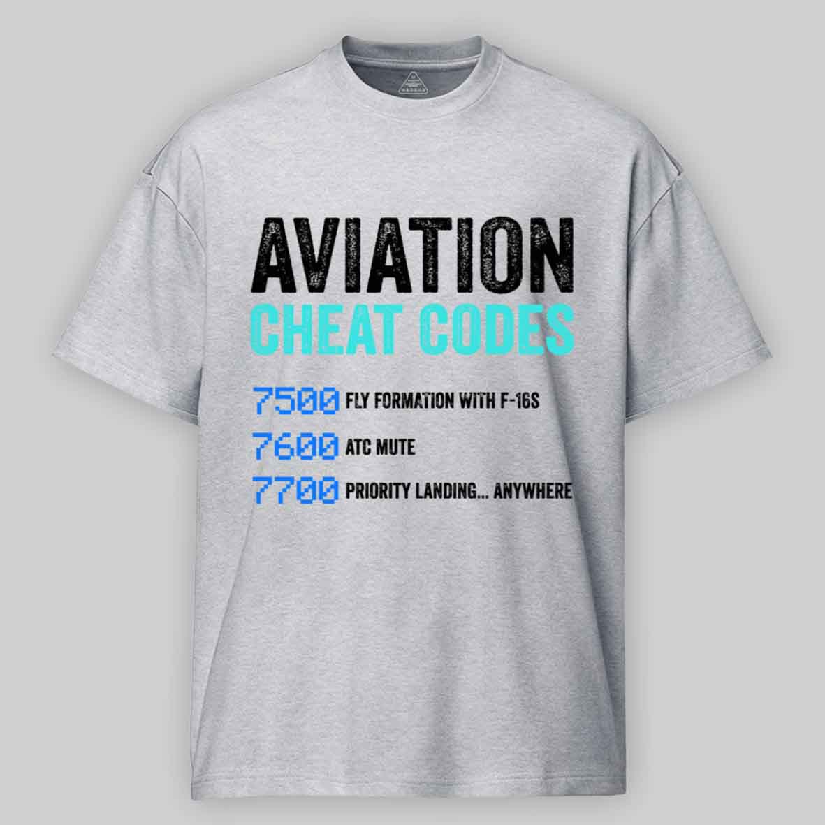 Maturelion Aviation Cheat Codes Pilot Funny Aviation Lover Cotton T-shirt
