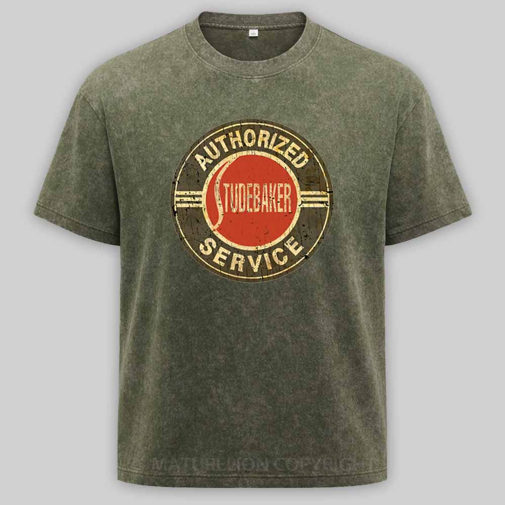 Maturelion Authorized Studebaker Service - Vintage Style Washed T-shirt