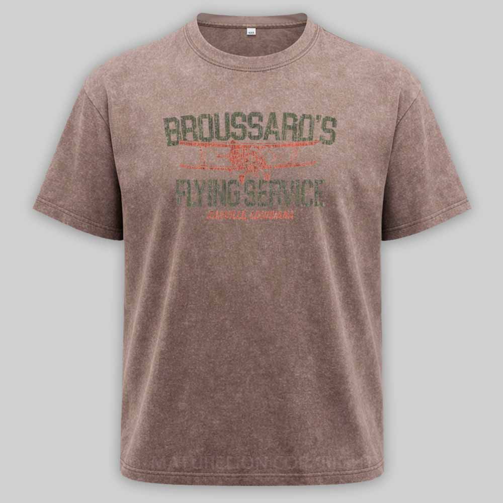 Maturelion Broussard’s Flying Service 1963 Washed T-shirt