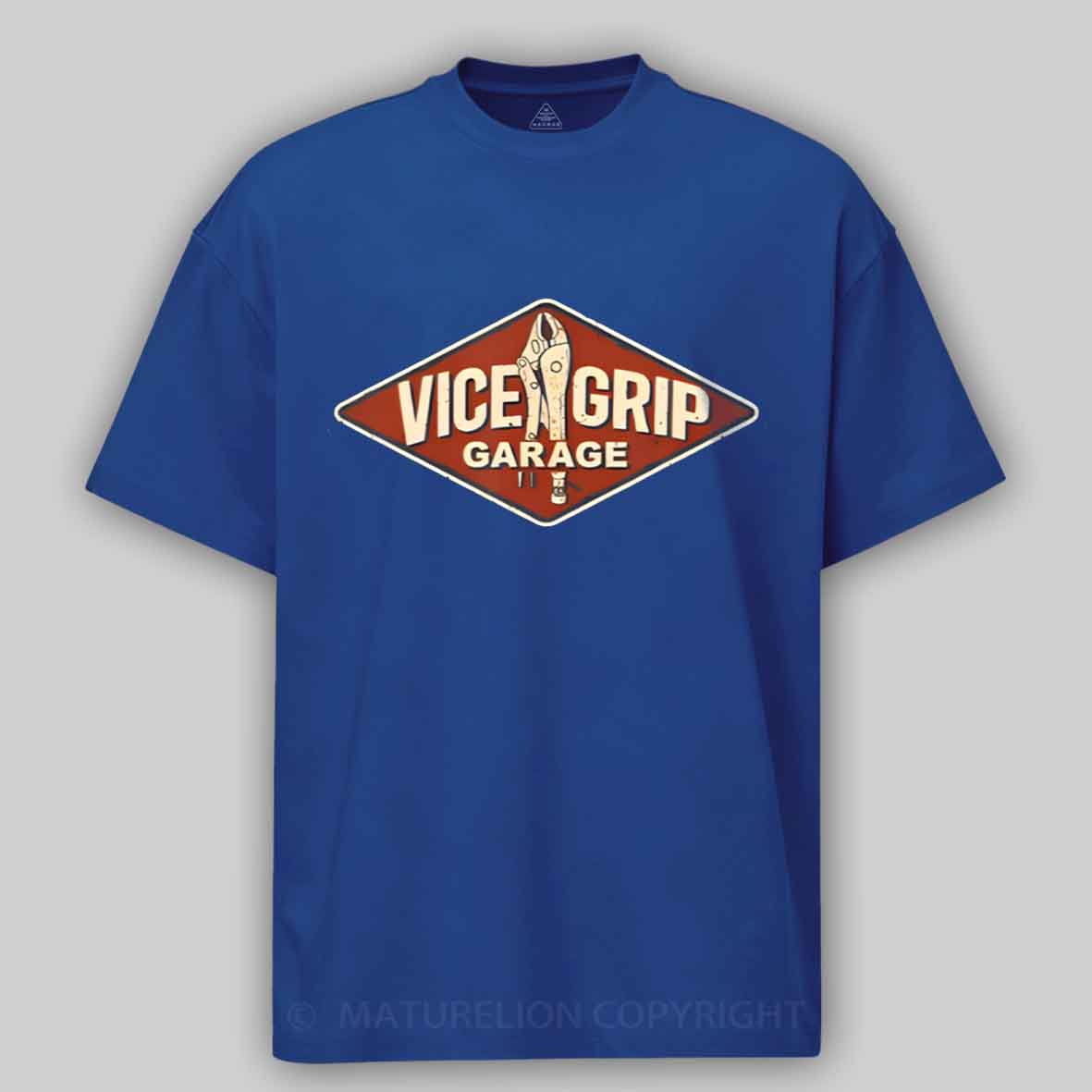 Maturelion Vice Grip Garage Mechanic Dad Joke Handy Grandpa Cotton T-shirt