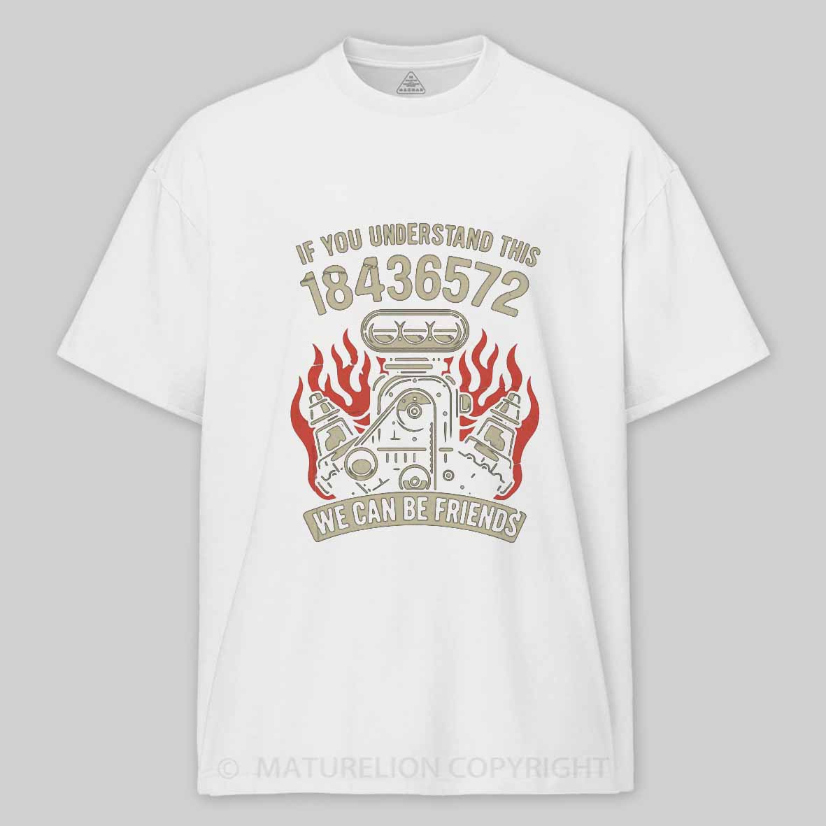 Maturelion 1-8-4-3-6-5-7-2-Firing-Order Cotton T-shirt