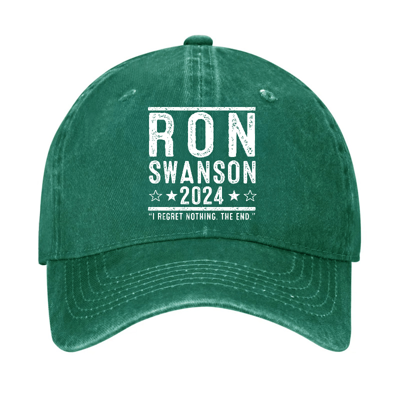 Ron Swanson 2025 I Regret Nothing The End Funny Sarcastic Cap-Maturelion