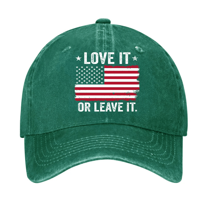Men'S Love It Or Leave It USA Flag Cap-Maturelion
