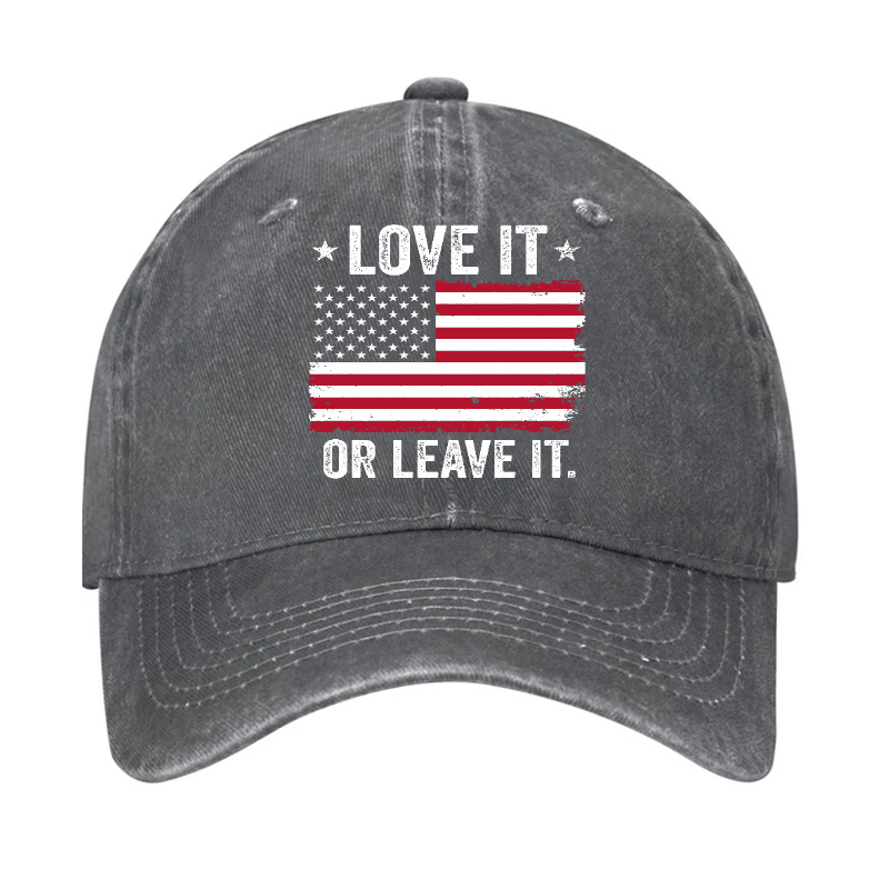 Men'S Love It Or Leave It USA Flag Cap-Maturelion