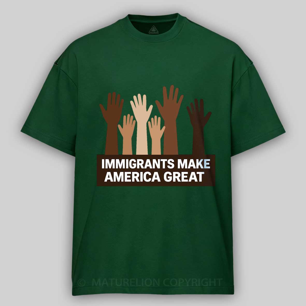 Maturelion Immigrants-Make-America-Great Cotton T-shirt
