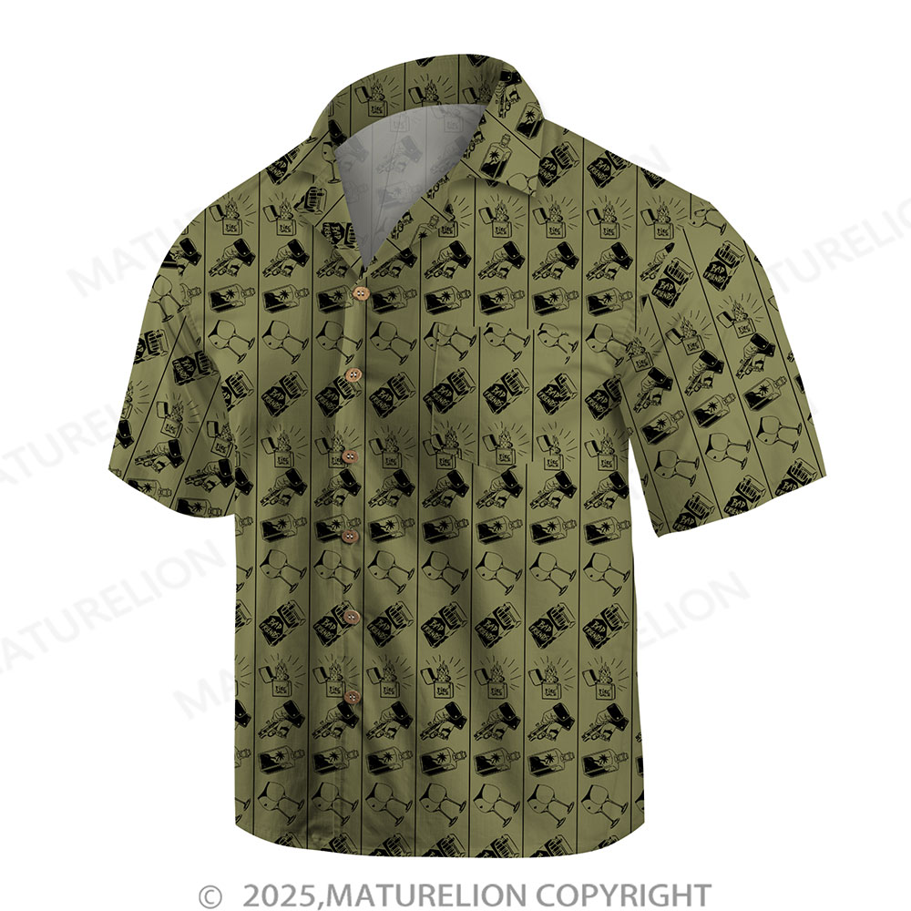 Maturelion Men's Hawaiian Shirt Midnight Tropics Hawaiian Shirt