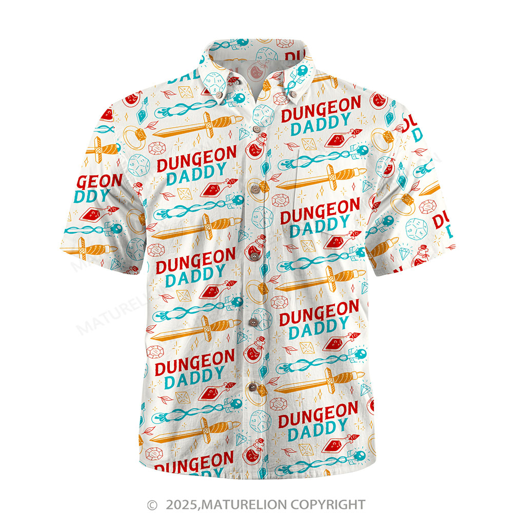 Maturelion Aloha Shirts Dungeon Daddy Button Up Shirt