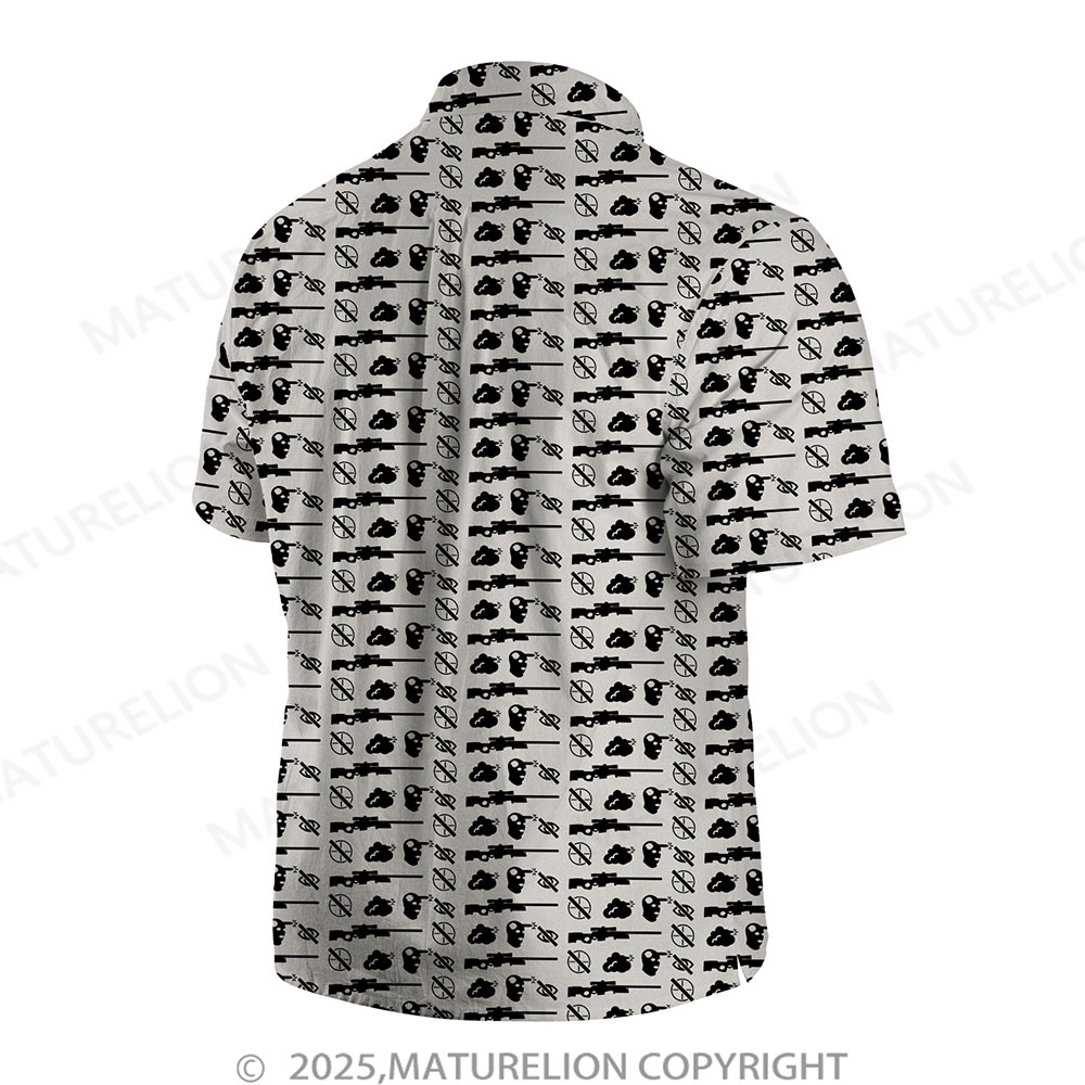 Maturelion Men's Hawaiian Shirt Jungle Vibes Button Up Shirt