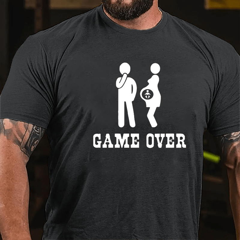 Game Over Funny Cotton T-shirt-Maturelion