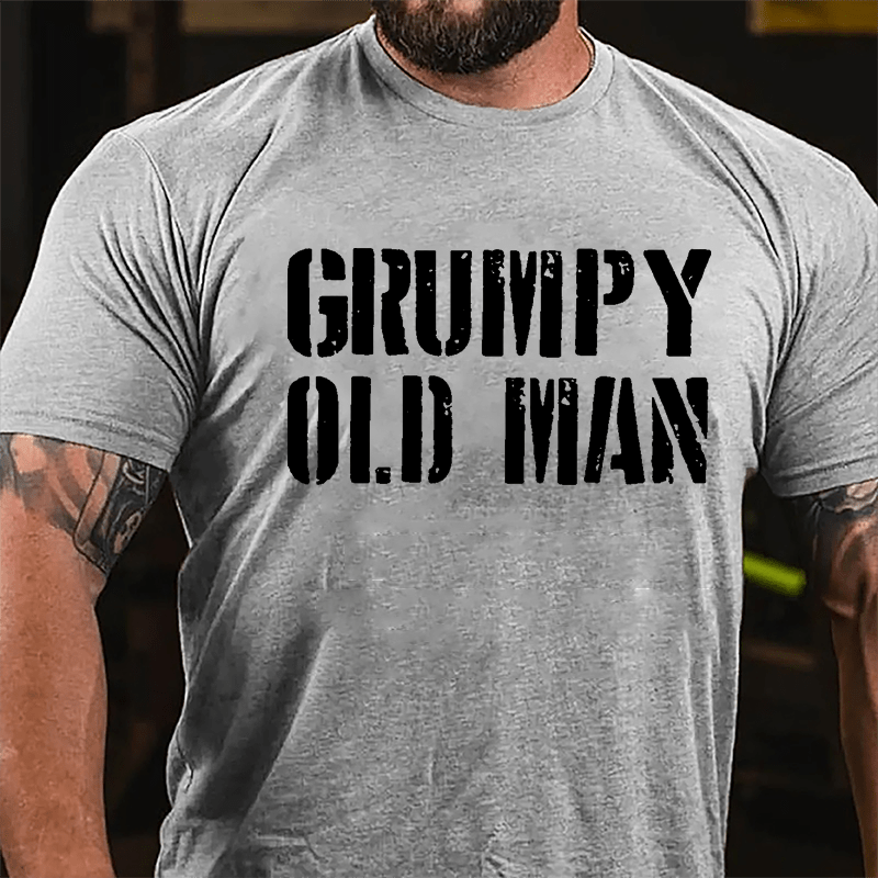 Grumpy Old Man Cotton T-shirt-Maturelion