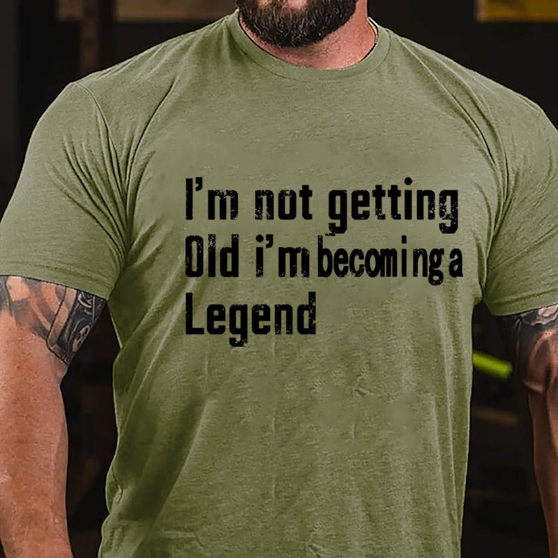 I'm Not Getting Old I'm Becoming A Legend Men's Cotton T-shirt-Maturelion
