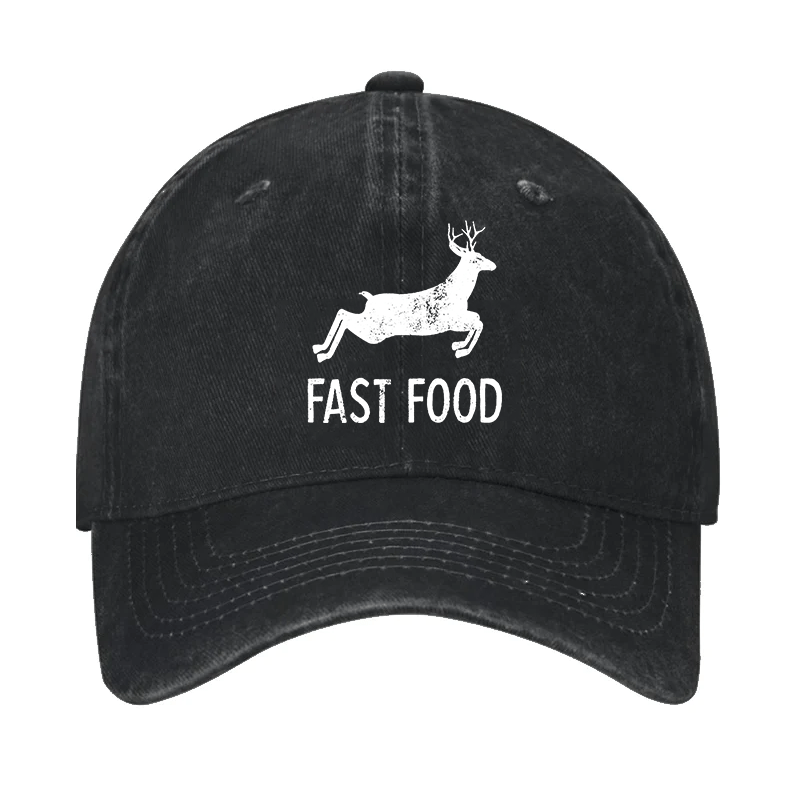 Fast Food Deer Print Cap -Maturelion